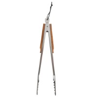 Pinze per barbecue Traeger in acciaio inox e legno di teak con bordi seghettati