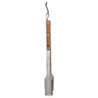 Pinze per barbecue Traeger in acciaio inox e legno di teak con bordi seghettati