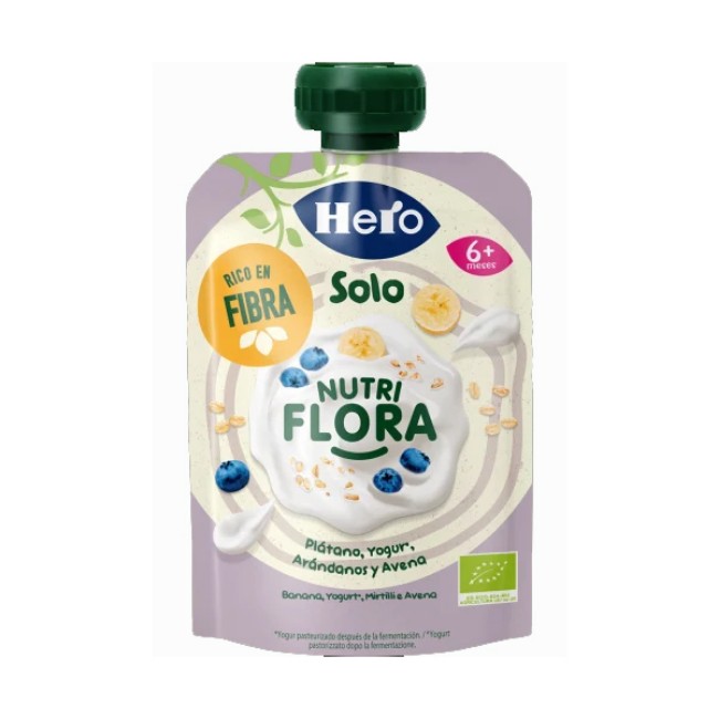 Solo NutriFlora Banana Yogurt Mirtillo e Avena Bio 100g Hero Baby