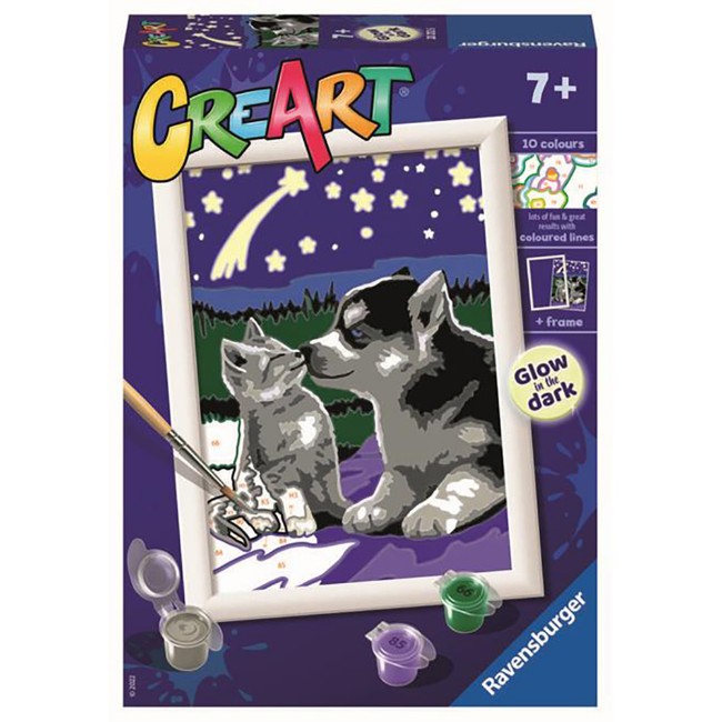 Jogo Criativo RAVENSBURGER Creart Serie D clássico gatinho e seu urso  (Idade Mínima Recomendada: 9 anos)