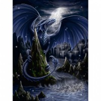 Puzzle L'Oscuro Drago Blu 1500 pezzi Ravensburger