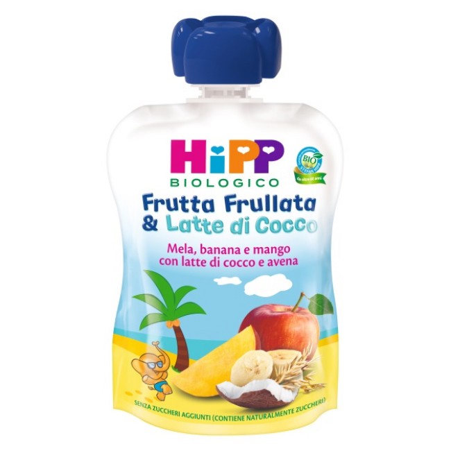 Frutta Frullata Mela Banana Mango Latte di Cocco Avena Hipp