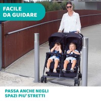 Passeggino Gemellare Ohlalà Twin Silver Cat di Chicco