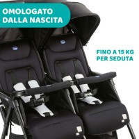 Passeggino Gemellare Ohlalà Twin Silver Cat di Chicco