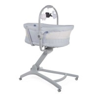 Chicco Culla Baby Hug 4in1 Air con funzione Sdraietta, Seggiolone Pappa e Alza Sedia - Stone