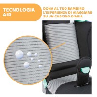 Chicco Seggiolino Auto Fold&Go Air R129 i-Size in tessuto 3D Traspirante, 100-150 cm - Black Air