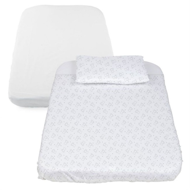 Set di lenzuola con angoli, lenzuolo e federa, 3 pezzi, in