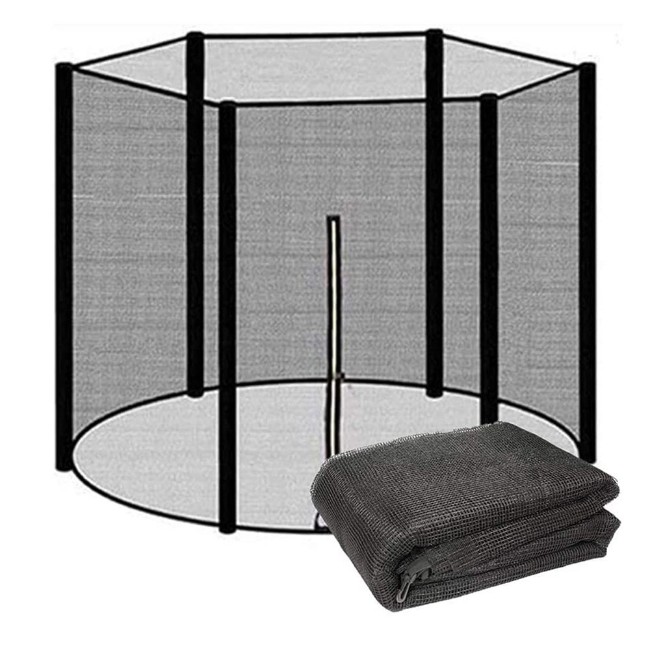 Rete Di Ricambio Per Trampolino, 6FT 8FT 10FT 12FT 14FT 16FT Recinto Per Trampolino, Si Adatta Alla Maggior Parte Dei Trampolini Con Telai Rotondi, SOLO RETE,16 FT 12 Poles - Foto 8