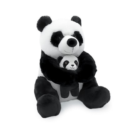 Peluche Panda con Cucciolo 26cm DeCar
