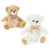 Peluche Orso con Toppe e Fiocco 25cm DeCar