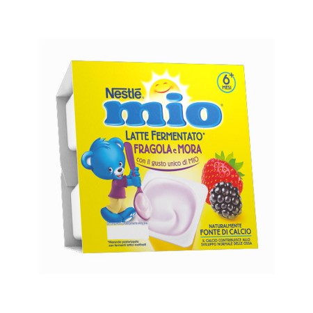 Merenda Mio Latte Fermentato alla Fragola e Mora 4x100g Nestlé