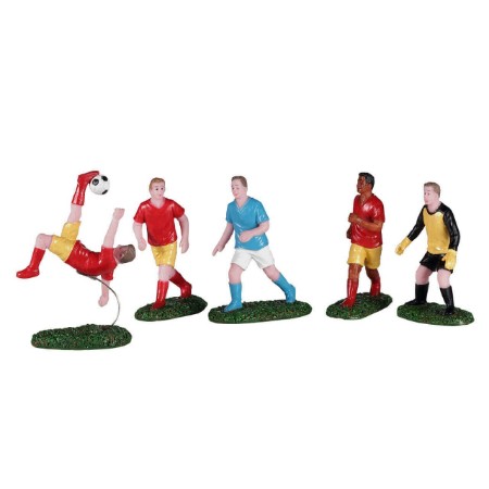 Playing Soccer, Set Of 5 - 02961 Lemax