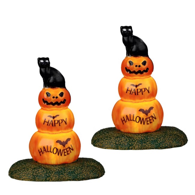 Cat And Pumpkin, Set Of 2 - 24939 Lemax