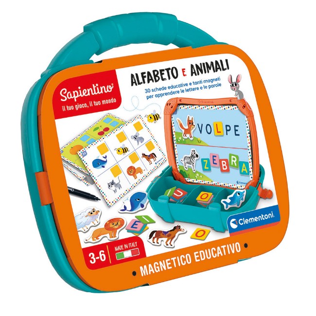 Sapientino Valigetta Magnetica Alfabeto e Animali Clementoni