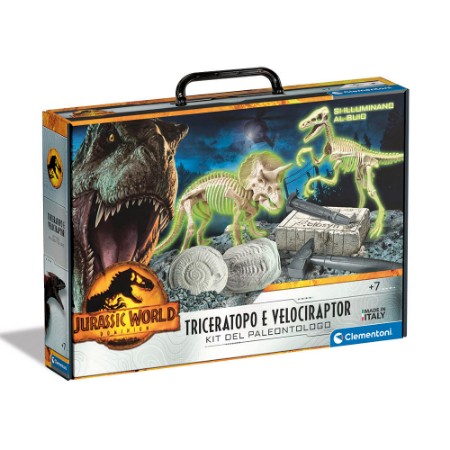 JW3 Triceratopo e Velociraptor Clementoni