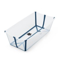 Stokke Vaschetta Flexi Bath XL con Base Antiscivolo e Tappo di Svuotamento Transparent Blue di Stokke