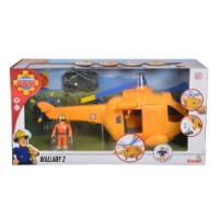 Sam il Pompiere Elicottero Wallaby 34cm con Personaggio Tom Simba