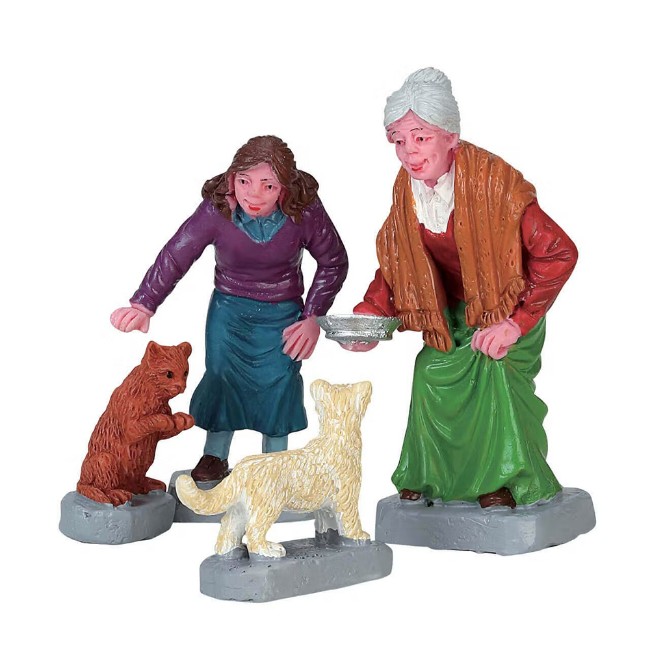 Lemax Cream For Kitty, Set Of 4 - 72497