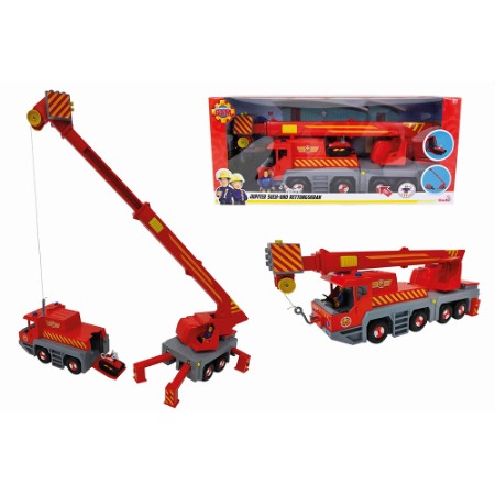 Sam il Pompiere Rescue Crane Set con personaggi Sam e Radar Simba