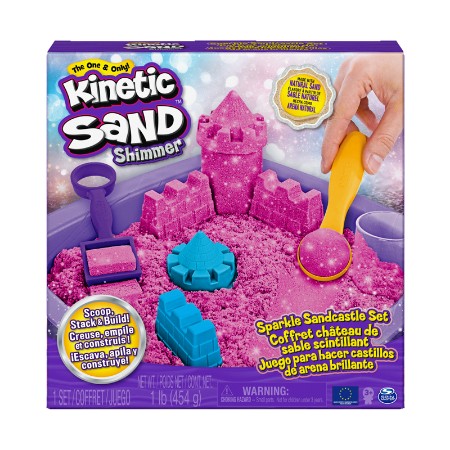Kinetic Sand Playset Castello di Sabbia Shimmer Rosa Spin Master