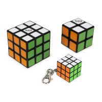 Rubik il Cubo, Family Pack 3x3 + 2x2 + 3x3 Portachiavi Spin Master