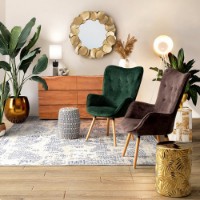 Sgabello Sfinge Arabic di Bizzotto in ceramica da interno ed esterno