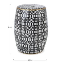 Sgabello Sfinge Arabic di Bizzotto in ceramica da interno ed esterno