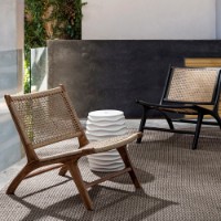Sgabello moderno in ceramica Sfinge Wave di Bizzotto