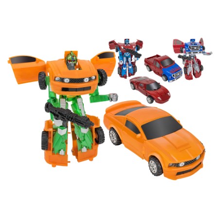 3 Traxfigure Robot-Auto 1:32 Globo