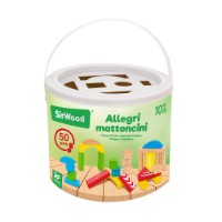 Allegri Mattoncini in Legno 50 pezzi Globo