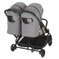 Inglesina Passeggino Gemellare Twin Sketch con Sedute Regolabili e Chiusura Compatta Grey