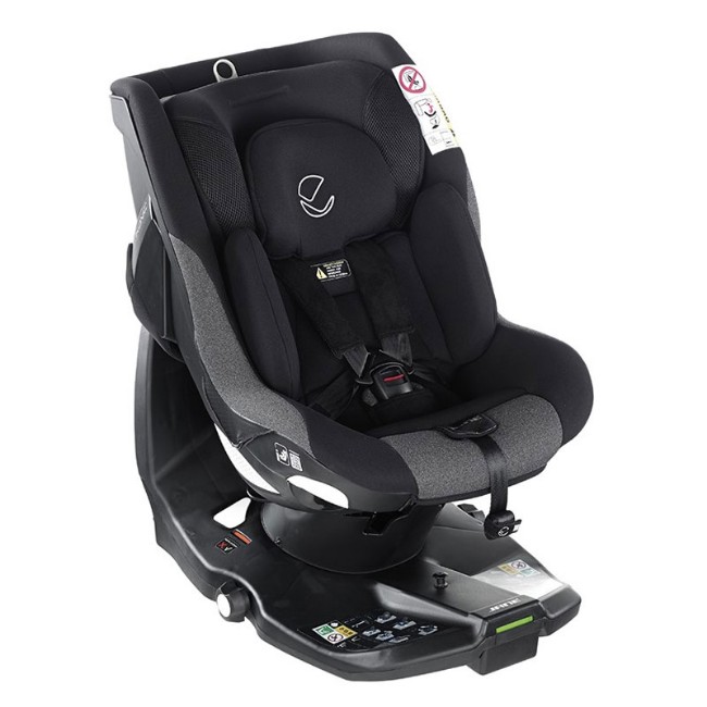 Jané Seggiolino Auto Ikonic i-Size Isofix 40-105cm con Base Isofix Girevole Integrata Jet Black di Jané