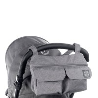 Jané Borsa Stage per Cambio Bambino con Tasche e Ganci Passeggino Dim Grey di Jané