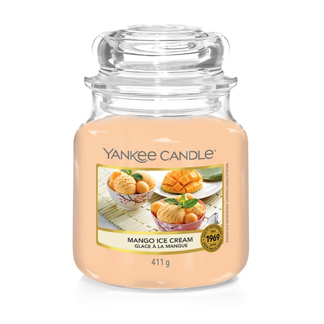 Yankee Candle Candela in Giara Media Mango Ice Cream 75 Ore