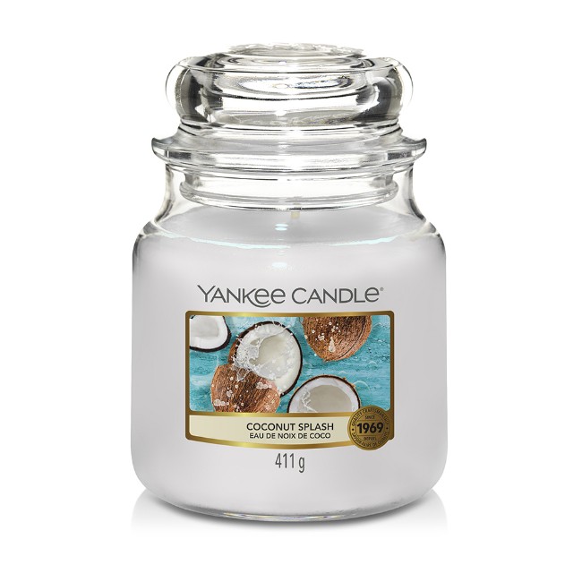 Yankee Candle Candela in Giara Media Coconut Splash 75 Ore