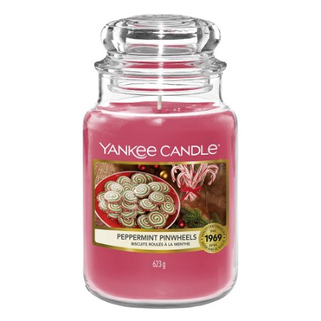 Yankee Candle Candela in Giara Grande Peppermint Pinwheels 150 Ore