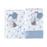 Picci Set da Bagno Accappatoio e Asciugamano per Neonato Cielo di Picci