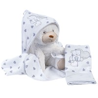 Set Accappatoio E Telò Per Neonati In Flanella - Morbido Per Foto E Dopo Bagnetto - Foto 7