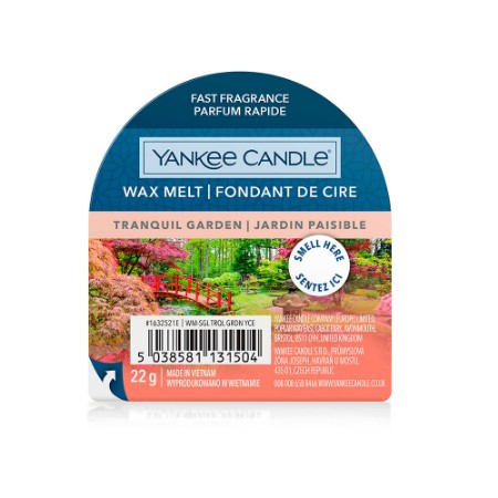 Yankee Candle Wax Melt Tranquil Garden Cera da Fondere 8 Ore