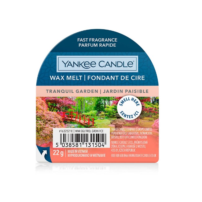 Paniate - Yankee Candle Wax Melt Tranquil Garden Cera da Fondere 8 Ore
