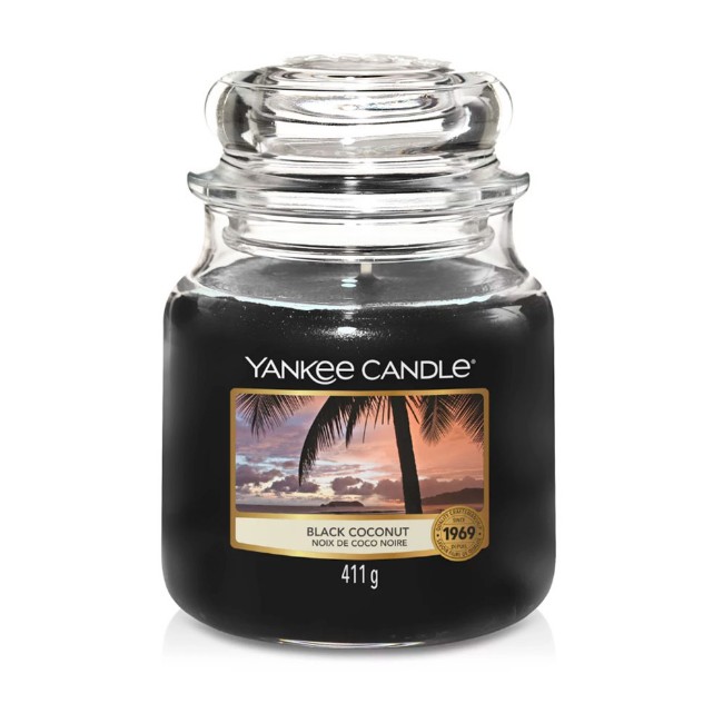 Yankee Candle Candela in Giara Media Black Coconut 75 Ore