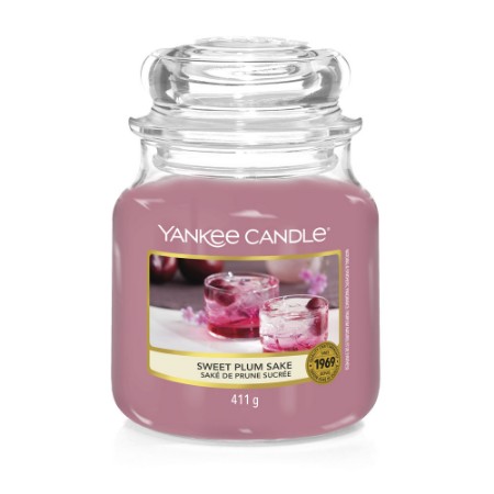 Yankee Candle Candela in Giara Media Sweet Plum Sake 75 Ore