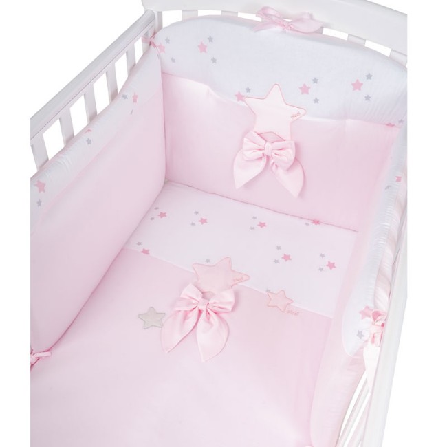 Paniate Picci Set Piumone Imbottito, Paracolpi e Federa Ricamati