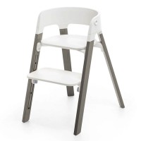 Stokke Sedia Evolutiva Steps con Funzione Sdraietta, Seggiolone, Sedia max 85kg Hazy Grey di Stokke