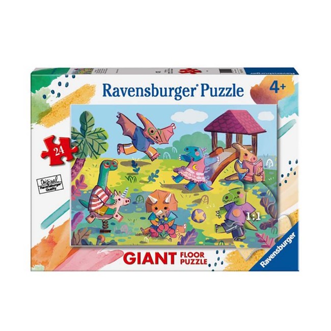 Ravensburger Puzzle Dinosauri 60 Pezzi Giant - Puzzle Da Pavimento 70x50 Cm Per Bambini 4+ Anni, Multicolore