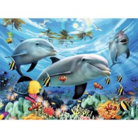 Ravensburger Puzzle Delfini 300 pezzi XXL