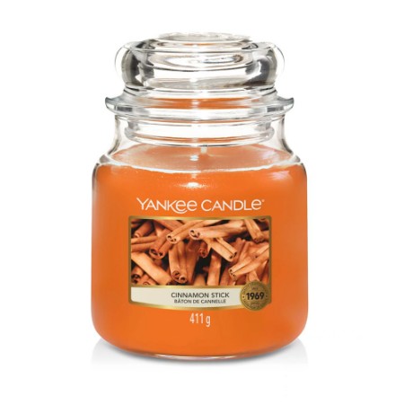 Yankee Candle Candela in Giara Media Cinnamon Stick 75 Ore