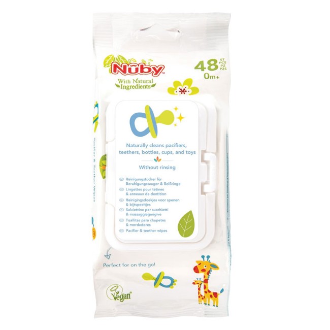 Nuby Salviettine  per Succhietti e Massaggiagengive 48 Pezzi - 0m+