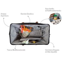 Childhome Mommy Bag Ampia Borsa Fasciatoio con Materassino per il Cambio Grigio di Childhome
