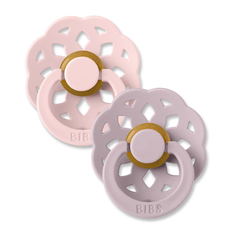 Set 2 Ciucci BIBS Boheme 0-6 Mesi - Colori Sabbia E Honey Bee - Tettarella In Gomma Naturale, Senza BPA, Progettato In Danimarca